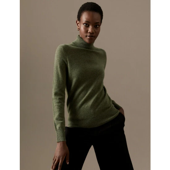 Autograph Pure Cashmere Roll Neck Jumper Women Medium Navy 16 Autograph Pure Cashmere Roll Neck Jumper Women Medium Navy - Image 16