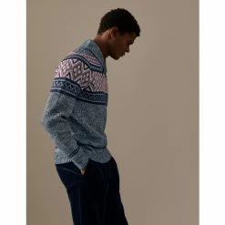 M&S Collection Fair Isle Shawl Collar Jumper Men Grey Mix 8 M&S Collection Fair Isle Shawl Collar Jumper Men Grey Mix -autograph Shop unnamed file 417