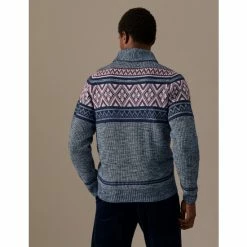M&S Collection Fair Isle Shawl Collar Jumper Men Grey Mix 10 M&S Collection Fair Isle Shawl Collar Jumper Men Grey Mix -autograph Shop unnamed file 419