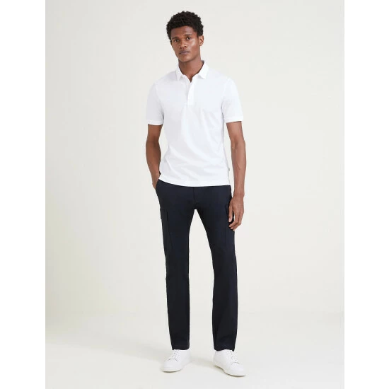 Autograph Slim Fit Cotton Rich Stretch Cargo Trousers Men Dark Navy 6 Autograph Slim Fit Cotton Rich Stretch Cargo Trousers Men Dark Navy - Image 6