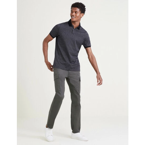 Autograph Slim Fit Cotton Rich Stretch Cargo Trousers Men Dark Navy 7 Autograph Slim Fit Cotton Rich Stretch Cargo Trousers Men Dark Navy - Image 7