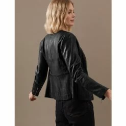 Autograph Leather Collarless Jacket Women Black 11 Autograph Leather Collarless Jacket Women Black -autograph Shop unnamed file 45