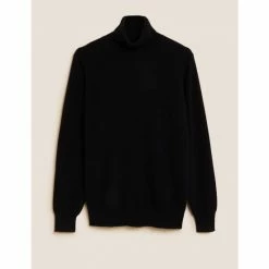 Autograph Pure Cashmere Roll Neck Jumper Men Chocolate
