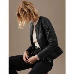 Autograph Leather Collarless Jacket Women Black 13 Autograph Leather Collarless Jacket Women Black -autograph Shop unnamed file 47