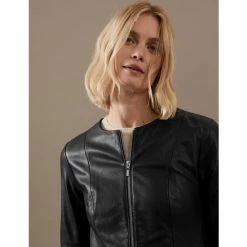 Autograph Leather Collarless Jacket Women Black 14 Autograph Leather Collarless Jacket Women Black -autograph Shop unnamed file 48