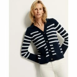 Autograph Merino Wool Rich Striped Cardigan Women Navy Mix 13 Autograph Merino Wool Rich Striped Cardigan Women Navy Mix -autograph Shop unnamed file 484