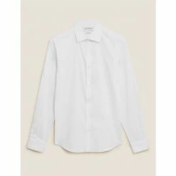 Autograph Slim Fit Cotton Rich Stretch Shirt Men White