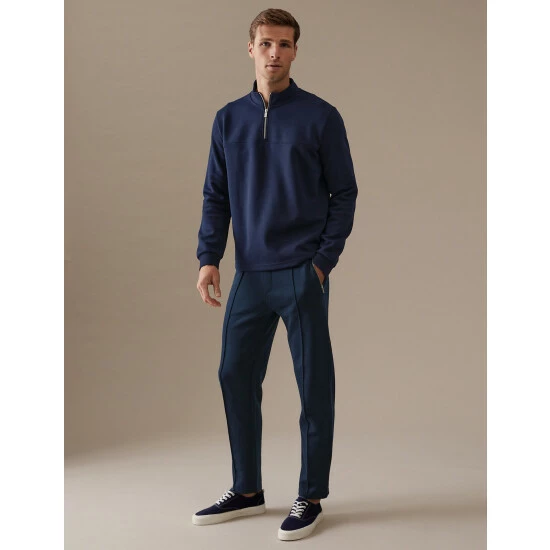 Autograph Cotton Blend Zip Pocket Joggers Men Dark Green 6 Autograph Cotton Blend Zip Pocket Joggers Men Dark Green - Image 6