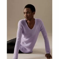 Autograph Merino Wool V-Neck Relaxed Jumper Women Pale Lilac 10 Autograph Merino Wool V-Neck Relaxed Jumper Women Pale Lilac -autograph Shop unnamed file 556