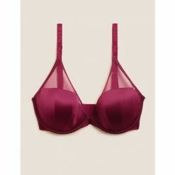 Autograph Tivoli Mesh Wired Plunge Bra F-H Lingerie Navy