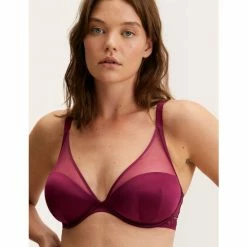 Autograph Tivoli Mesh Wired Plunge Bra F-H Lingerie Navy -autograph Shop unnamed file 568