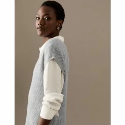 Autograph Pure Cashmere Ribbed V-Neck Knitted Vest Women Grey Mix 16 Autograph Pure Cashmere Ribbed V-Neck Knitted Vest Women Grey Mix -autograph Shop unnamed file 57