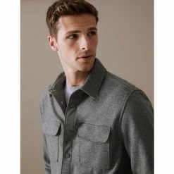 Autograph Wool Blend Overshirt Men Black -autograph Shop unnamed file 584