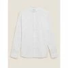 Autograph Slim Fit Cotton Stretch Grandad Collar Shirt Men White