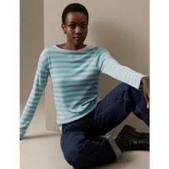 Autograph Striped Round Neck Top Women Green Mix 10 Autograph Striped Round Neck Top Women Green Mix -autograph Shop unnamed file 634