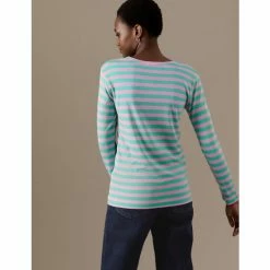 Autograph Striped Round Neck Top Women Green Mix 11 Autograph Striped Round Neck Top Women Green Mix -autograph Shop unnamed file 635