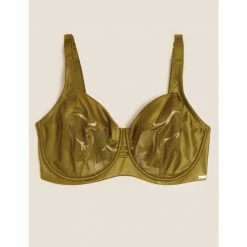 Autograph Amalfi Embroidery Wired Minimiser Bra C-G Lingerie Chartreuse