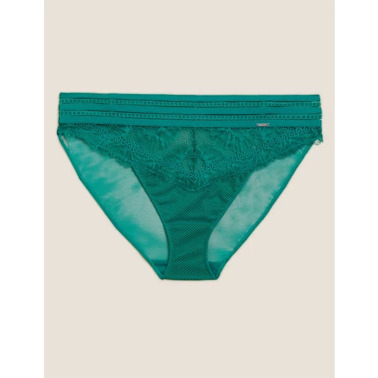 Autograph Marseilles High Waisted High Leg Knickers Lingerie Teal 1 Autograph Marseilles High Waisted High Leg Knickers Lingerie Teal