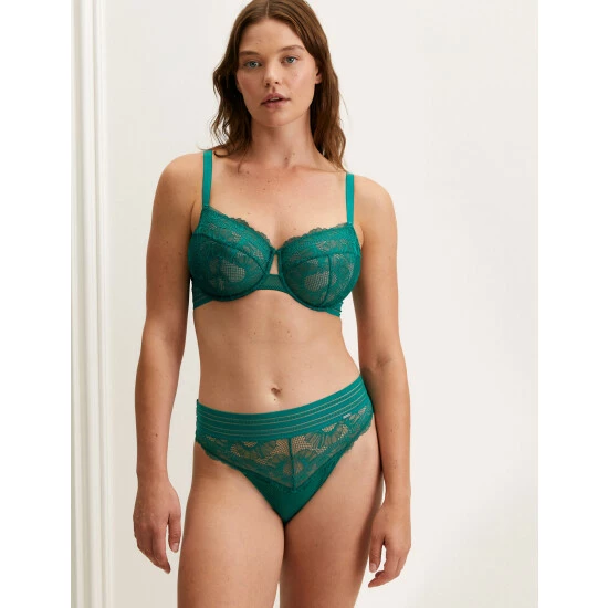 Autograph Marseilles High Waisted High Leg Knickers Lingerie Teal 2 Autograph Marseilles High Waisted High Leg Knickers Lingerie Teal - Image 2