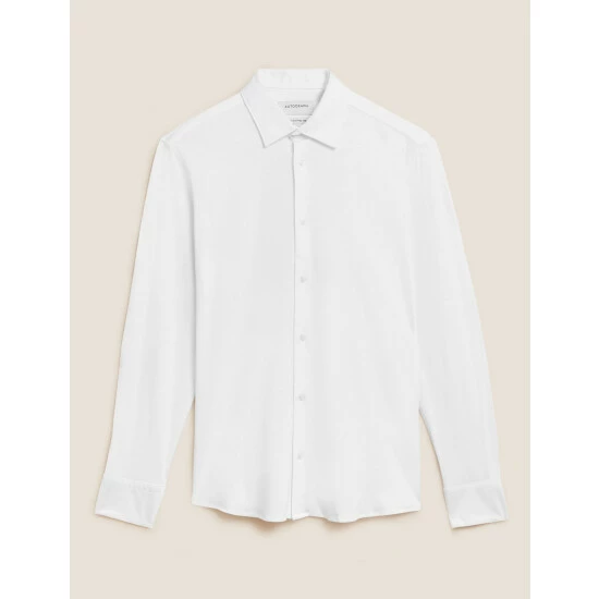 Autograph Slim Fit Jersey Cotton Shirt Men Air Force Blue 1 Autograph Slim Fit Jersey Cotton Shirt Men Air Force Blue