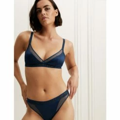 Autograph Tivoli Mesh High Leg Knickers Lingerie Claret -autograph Shop unnamed file 671