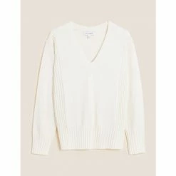 Autograph V-Neck Jumper With Cashmere Women Ivory