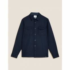 Autograph Overshirt With Wool Men Dark Navy