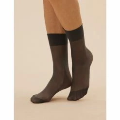 Autograph 4pk 10 Denier Ladder Resist Ankle Highs Lingerie Pale Opaline