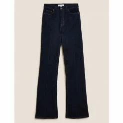 Autograph Luxury High Waisted Flared Jeans Women Dark Indigo