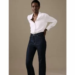 Autograph Luxury High Waisted Flared Jeans Women Dark Indigo 12 Autograph Luxury High Waisted Flared Jeans Women Dark Indigo -autograph Shop unnamed file 79