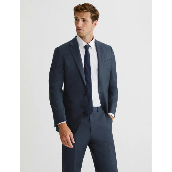 Autograph Tailored Fit Pure Wool Twill Jacket Men Black 9 Autograph Tailored Fit Pure Wool Twill Jacket Men Black - Image 9