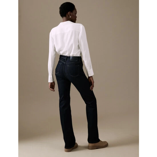 Autograph Luxury High Waisted Flared Jeans Women Dark Indigo 4 Autograph Luxury High Waisted Flared Jeans Women Dark Indigo - Image 4