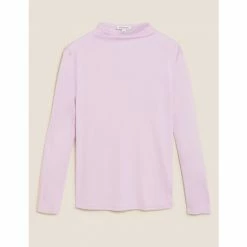 Autograph Cowl Neck Long Sleeve Top Women Light Violet