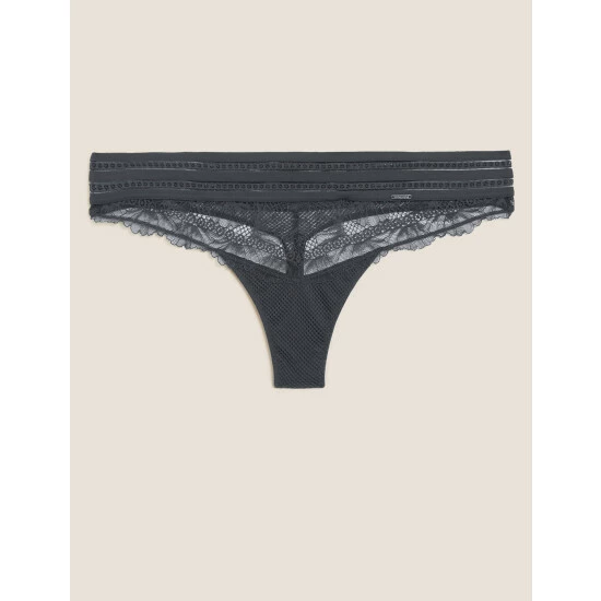 Autograph Marseilles Lace Thong Lingerie Teal 1 Autograph Marseilles Lace Thong Lingerie Teal