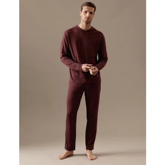 Autograph Premium Cotton Jersey Hoodie Men Dark Burgundy 5 Autograph Premium Cotton Jersey Hoodie Men Dark Burgundy - Image 5