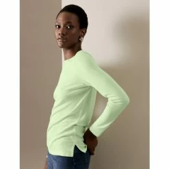 Autograph Pure Tencel™ Round Neck Long Sleeve Top Women Pale Lime 8 Autograph Pure Tencel™ Round Neck Long Sleeve Top Women Pale Lime -autograph Shop unnamed file 895