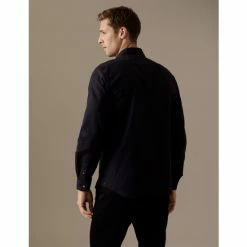Autograph Regular Fit Easy Iron Textured Pure Cotton Shirt Men Dark Navy -autograph Shop unnamed file 932