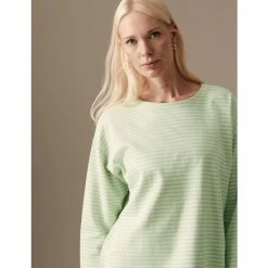 Autograph Cotton Rich Striped Round Neck Top Women Lilac Mix -autograph Shop unnamed file 937