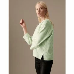 Autograph Cotton Rich Striped Round Neck Top Women Lilac Mix -autograph Shop unnamed file 939