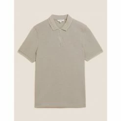 Autograph Pure Cotton Half Zip Polo Shirt Men Natural Mix 13 Autograph Pure Cotton Half Zip Polo Shirt Men Natural Mix -autograph Shop unnamed file 946