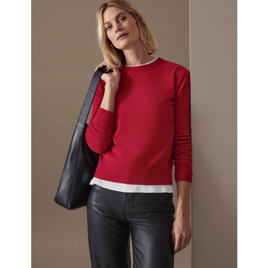 Autograph Pure Cashmere Crew Neck Jumper Women Scarlet 9 Autograph Pure Cashmere Crew Neck Jumper Women Scarlet - Image 9