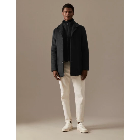 Autograph Double Collar Jacket Men Black 3 Autograph Double Collar Jacket Men Black - Image 3