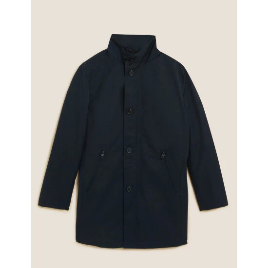 Autograph Funnel Neck Mac With Stormwear™ Men Navy 1 Autograph Funnel Neck Mac With Stormwear™ Men Navy