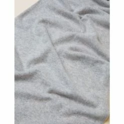 Autograph Pure Cashmere Knitted Scarf Women Grey