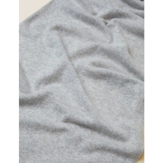 Autograph Pure Cashmere Knitted Scarf Women Grey 1 Autograph Pure Cashmere Knitted Scarf Women Grey